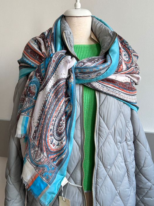 Becksondergaard шал вълна и коприна и нов цветен шал