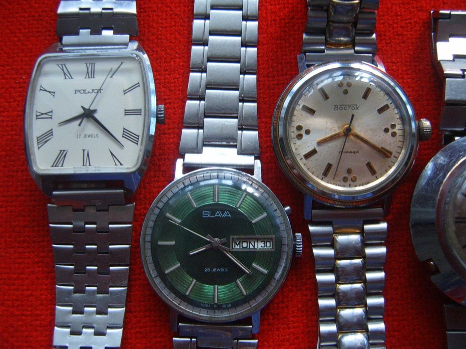 Мъжки ръчни механични часовници Poljot  Полет Slava СССР -ера