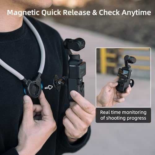 Магнитна стойка за врат за DJI Osmo Pocket 3 POV/Vlog, регулируем ъгъл