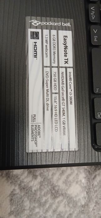 Срочно продам ноутбук packard bell