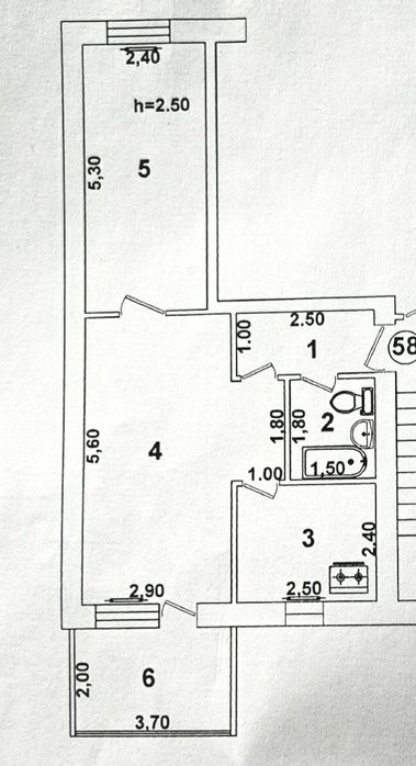 Чиланзар 1 квартал   2 ком
