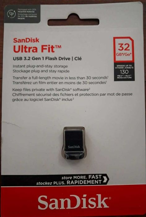 SanDisk Ultra Fit 32GB, gen 1