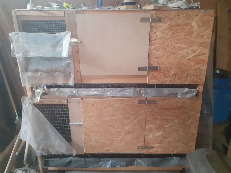 Custi iepuri/pasari - 2 compartimente