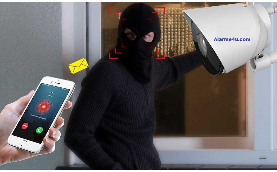 Camera video wifi UHD exterior inregistrare pe card, aplicatie CLOUD