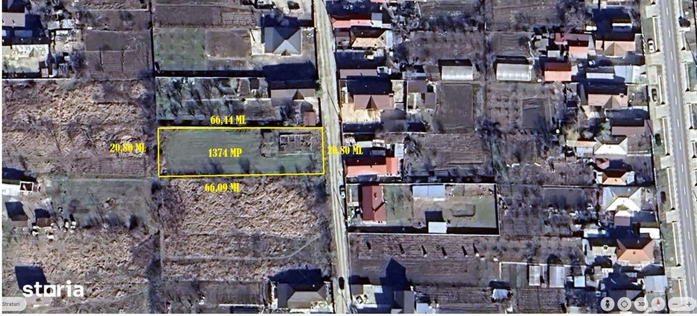 Teren intra in Curtisoara cu toate utilitatile si deschidere 20,88 ml