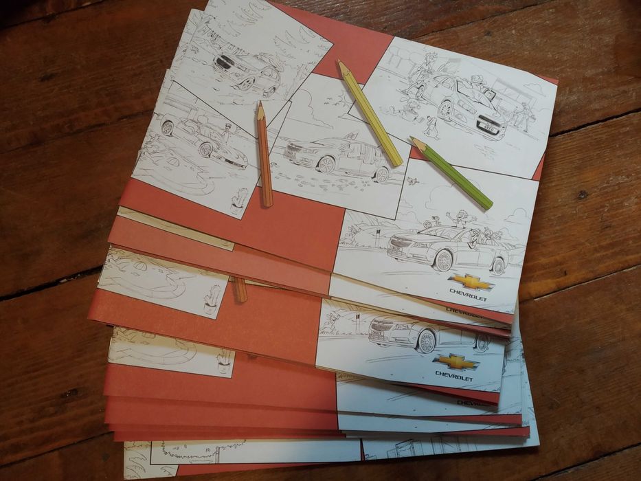 Детски колекционерски книжки за оцветяване Chevrolet