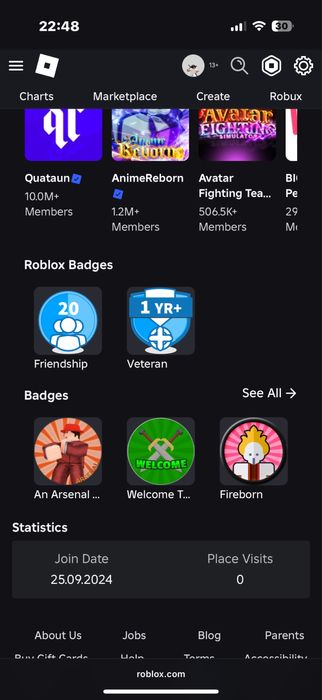 Продам роблокс аккаунт