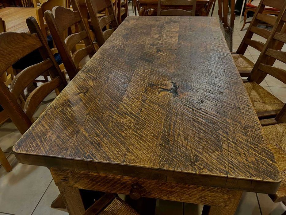 Много масивна дъбова маса с 8 стола Холандия