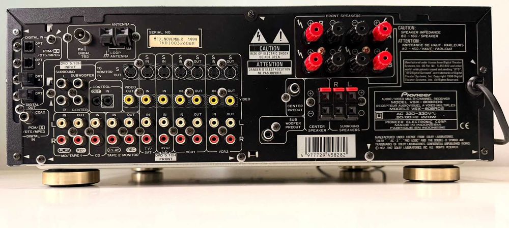 Amplificator Pioneer VSX-808RDS Receiver DTS Dolby Digital DSP 5.1 Sub Out Optic