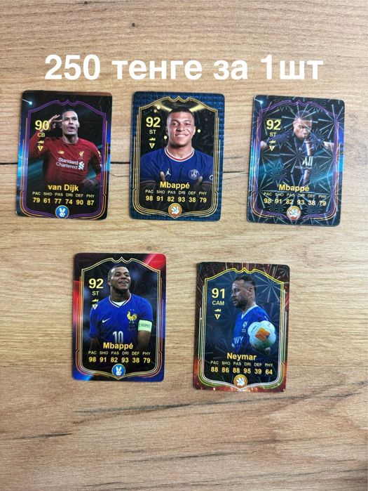 Карты карточки футболистов