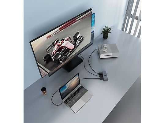 ISY IHD-9200 HDMI превключвател 2 в 1, сребрист