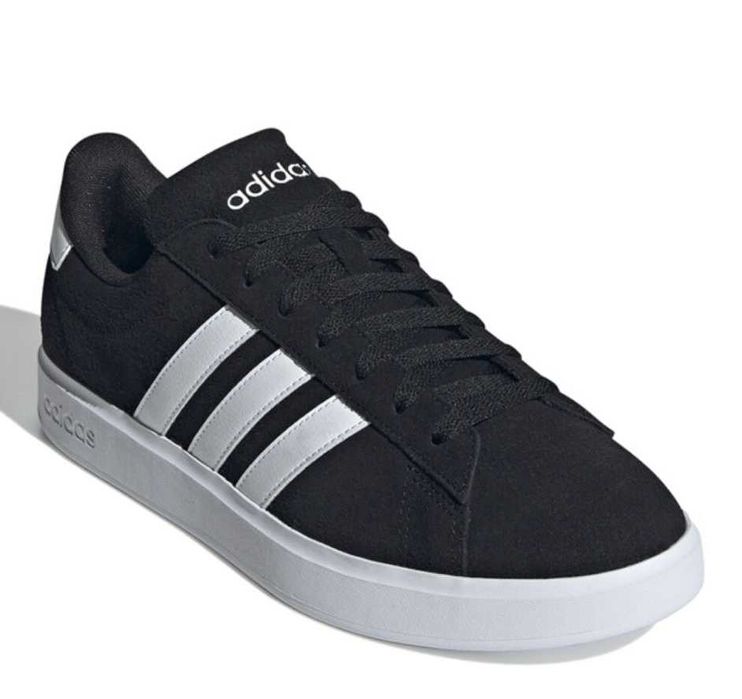 Adidas Grand Court 2.0, Piele intoarsa, Negru, Marime 43 1/3, Noi