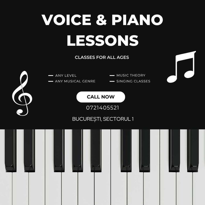 Cursuri canto, pian și educație muzicală