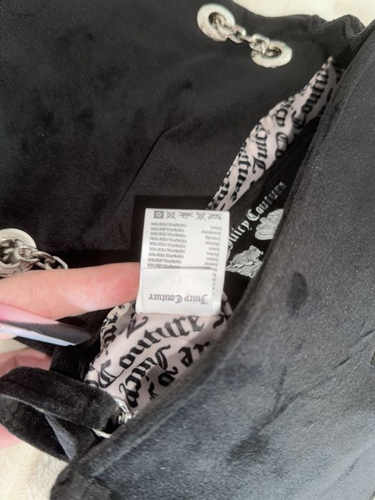 Geanta Juicy Couture din catifea neagra