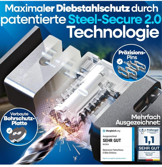 Сгъваема велосипедна ключалка NEXTCOVER