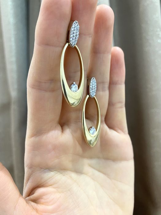 Серьги золотые Эстет