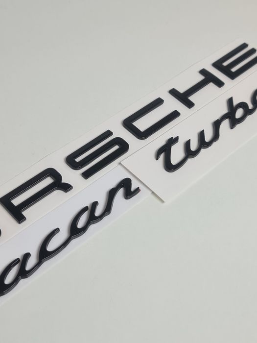 Pachet-Set-Emblema-Sigla-Logo-Stema-Spate-Haion-Porsche-Cayenne-Panamera-Macan-Negru-Lucios-Full-Black-Turbo-4-S-GTS-Poze-Reale-Calitate-Superiora
