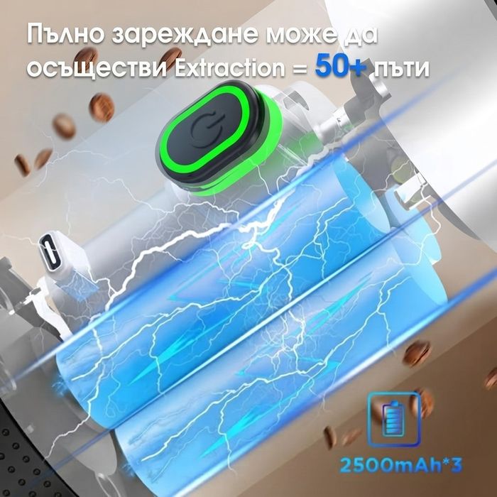 Преносима еспресо машина 3 в 1 с USB зарядно, 20 бара – мини кафемашина за капсули и мляно кафе за автомобил, офис и къмпинг