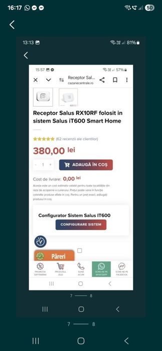 vand 2 grupuri amestec încălzire pardoseala si receptor salus