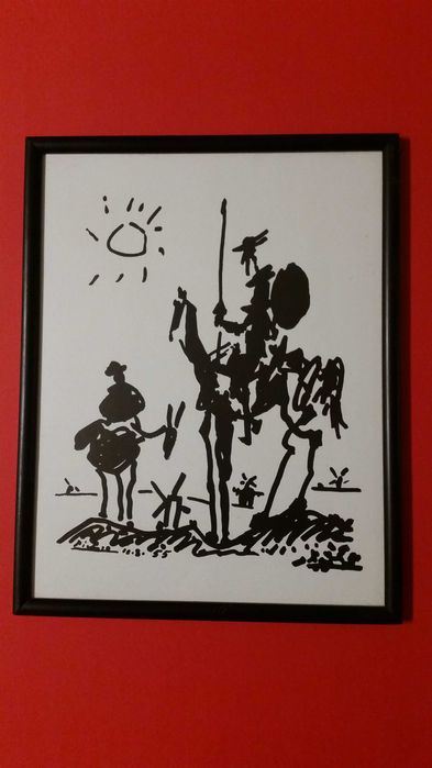 Известна рисунка на Пикасо, рисувана с черен туш.