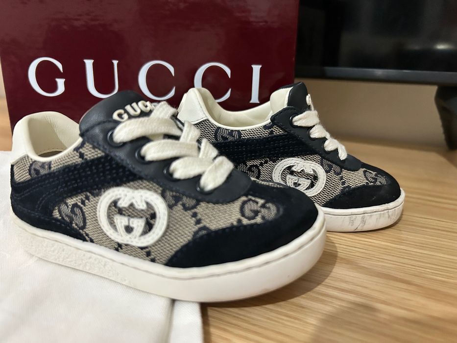 Детски оргинални обувки на Gucci Toddler G74 trainers by Gucci,