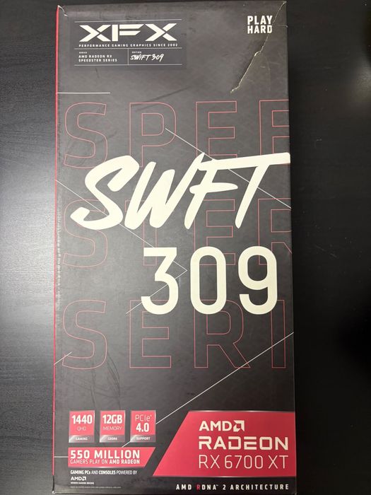 Placa video rx6700xt amd radeon swft 309 12 GB