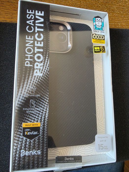 Чехол карбоновый арамид iPhone 15 pro max