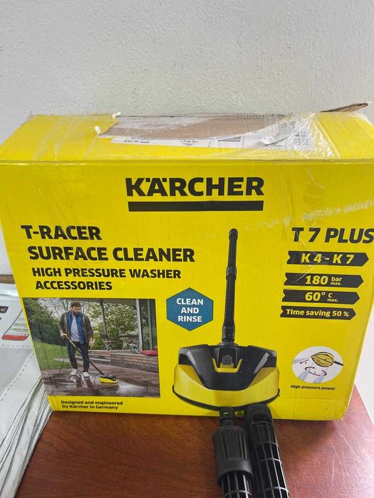 Dispozitiv/perie de curatat terase si suprafete mari Karcher T-Racer T7 Plus, compatibilitate cu aparatele Karcher K4-K7
