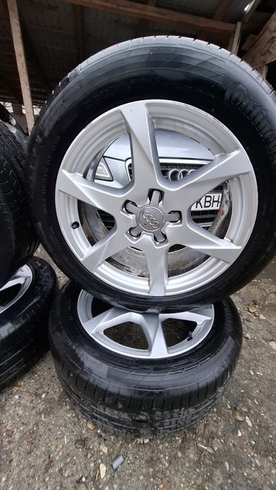 Vând jante de audi a4 cu tot cu Anvelope de Vară 225 50 r17