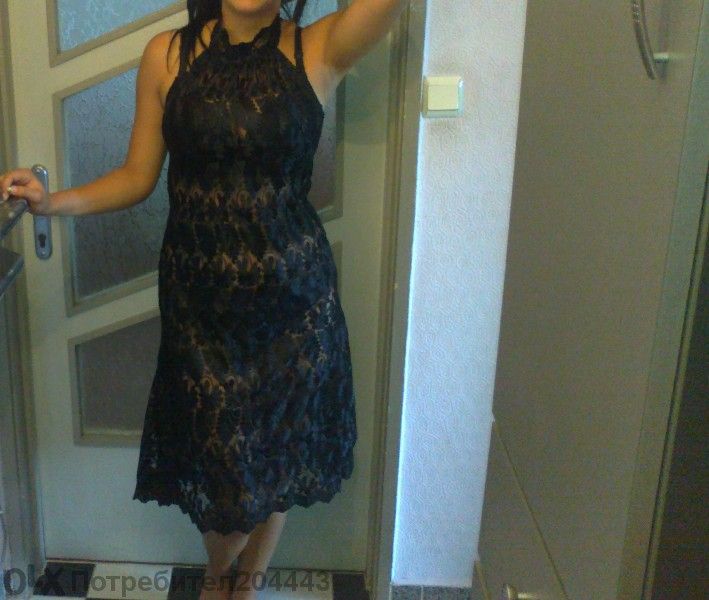 Бутикова рокля от брюкселска дантела