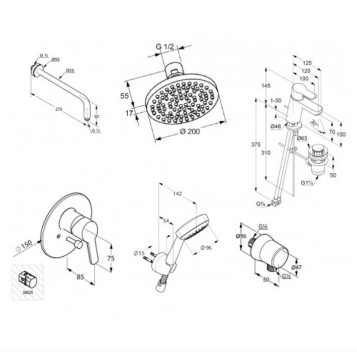 душ система за вграждане немска Kludi 7 в 1
