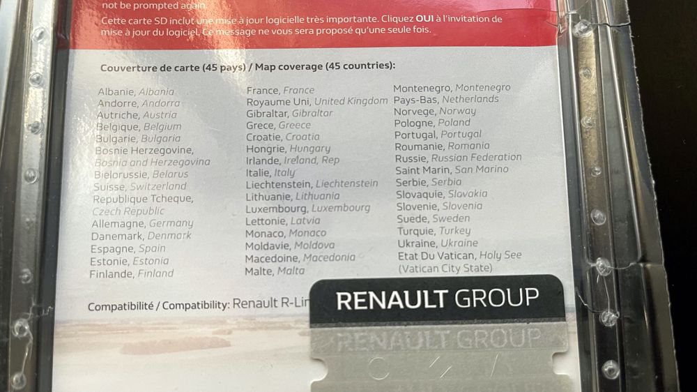 Card navigatie Renault