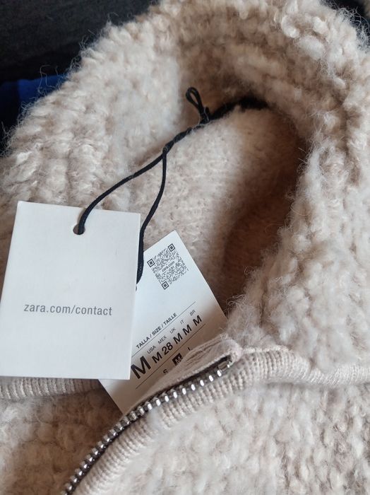 Zara,  teddy cropped jacket, M размер