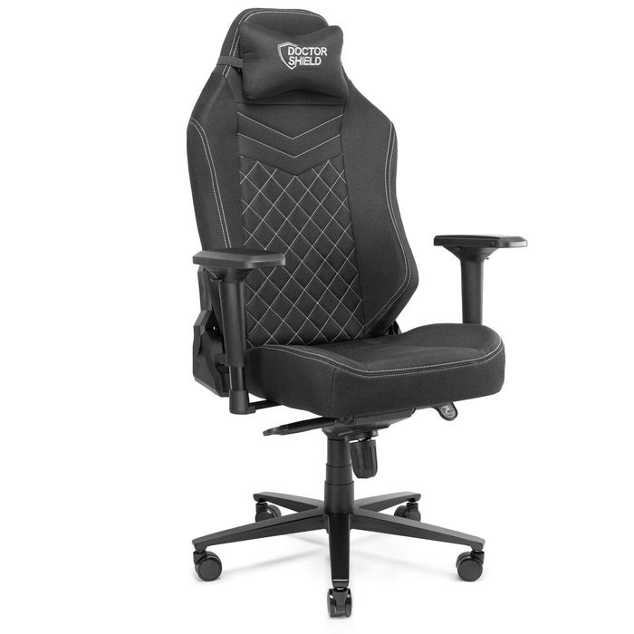 Scaun Gaming Dr.Shield Capsule Textil, Rezistenta 200 KG - Negru