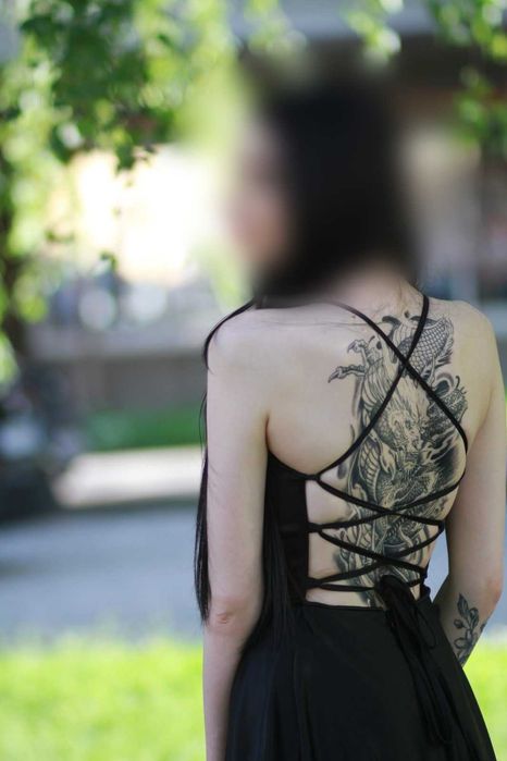 Сатенена черна бална рокля