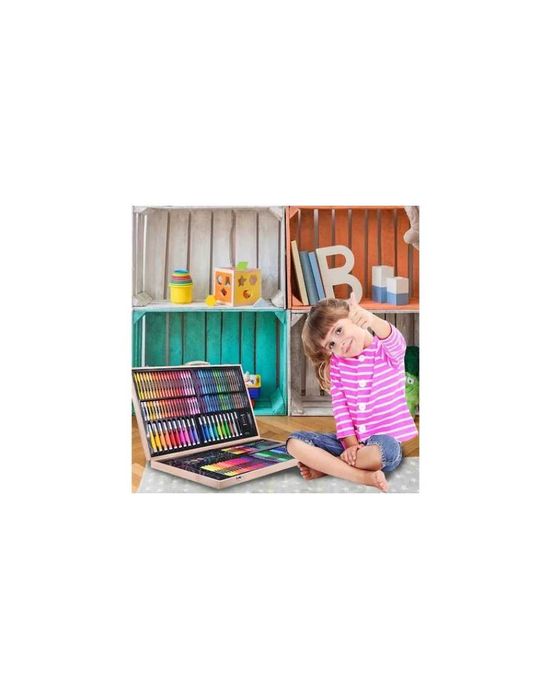 Комплект за рисуване от 180 части - моливи, флумастери