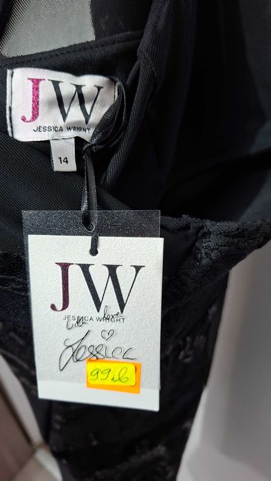 JW Jessica Wright  дантелена с V-деколте и прозрачна горна част EU 40