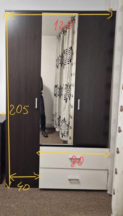 Dulap / șifonier Brașov  stare foarte bună 120/204 cm