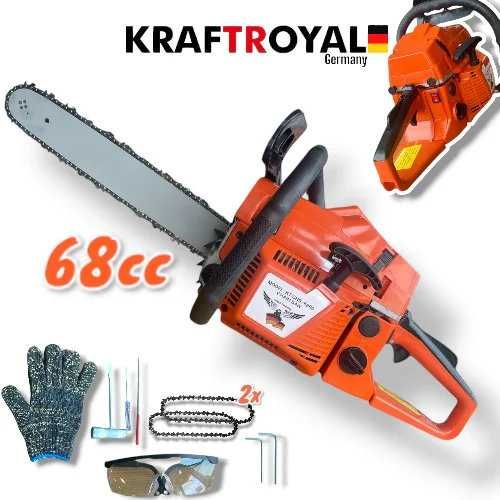 НЕМСКИ Бензинов Тример 74 куб. +Резачка 68 кубика KRAFTROYAL+ЛЕД ФЕНЕР