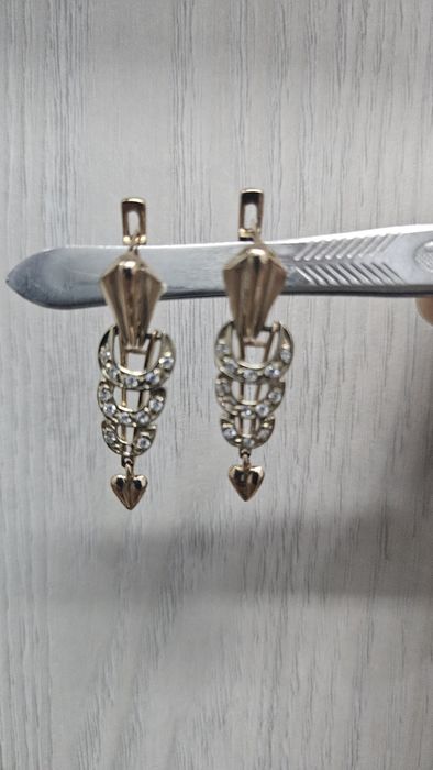 Серьги золотые  молодёжные
