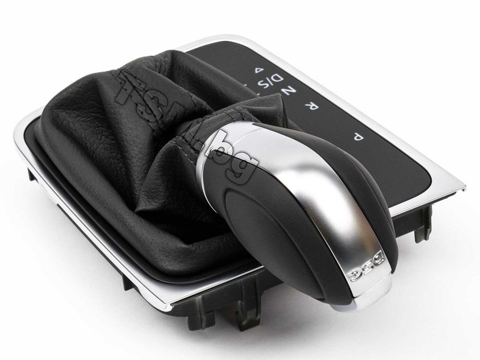 Кожена Топка Скоростен Лост с Маншон и Рамка Конзола с Електроника за VW GOLF 7 DSG Автоматик Голф VII TDI GTI GTD R-Line 4Motion Alltrack Hatchback