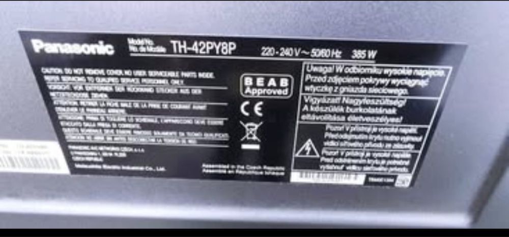 Vand plasma Panasonic, 107 cm, full HD