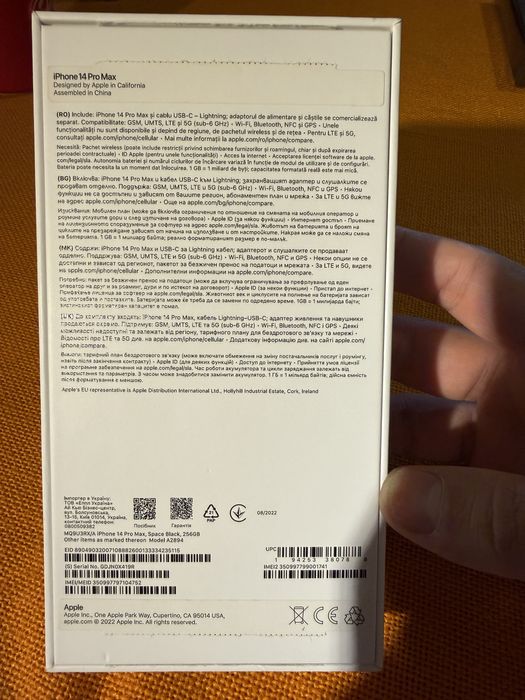 Iphone 14 Pro Max, Space Black, 256GB, 100%