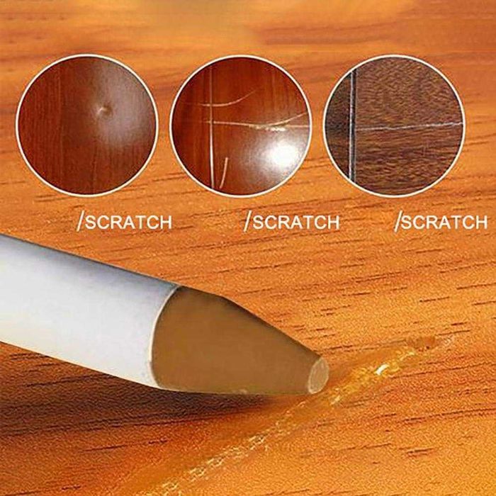 Set Reparare Zgarieturi Mobilier din Lemn 8 Markere + 8 Creioane Ceara