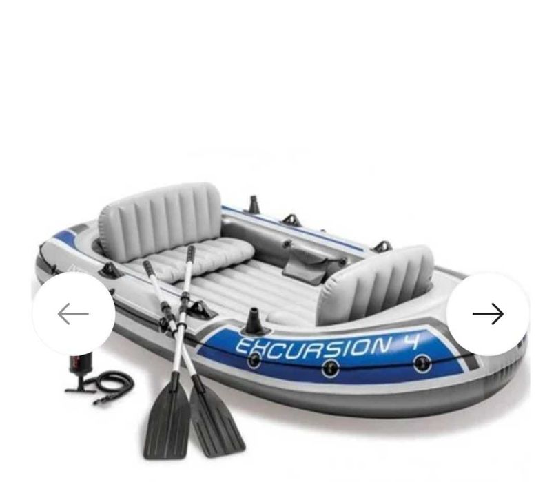 Надуваема 4 местна лодка INTEX