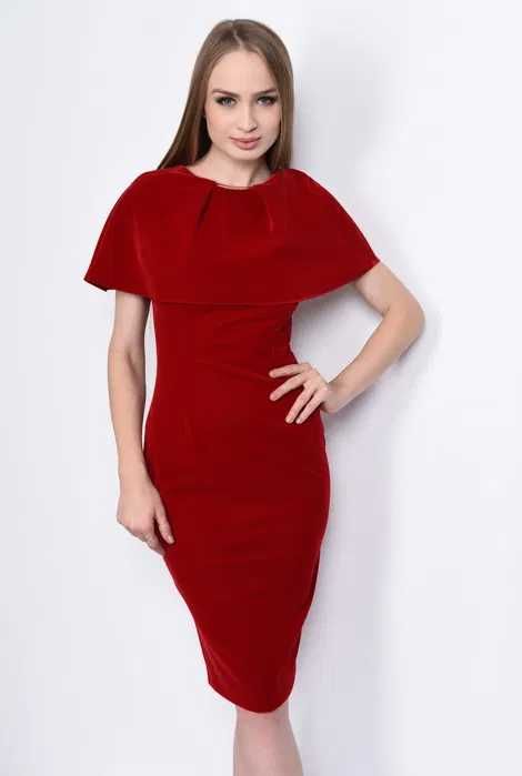 Rochie de catifea Poema rosie