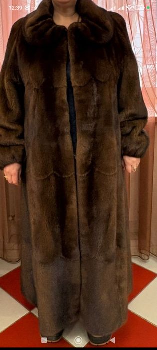 Норковая  длинная шуба