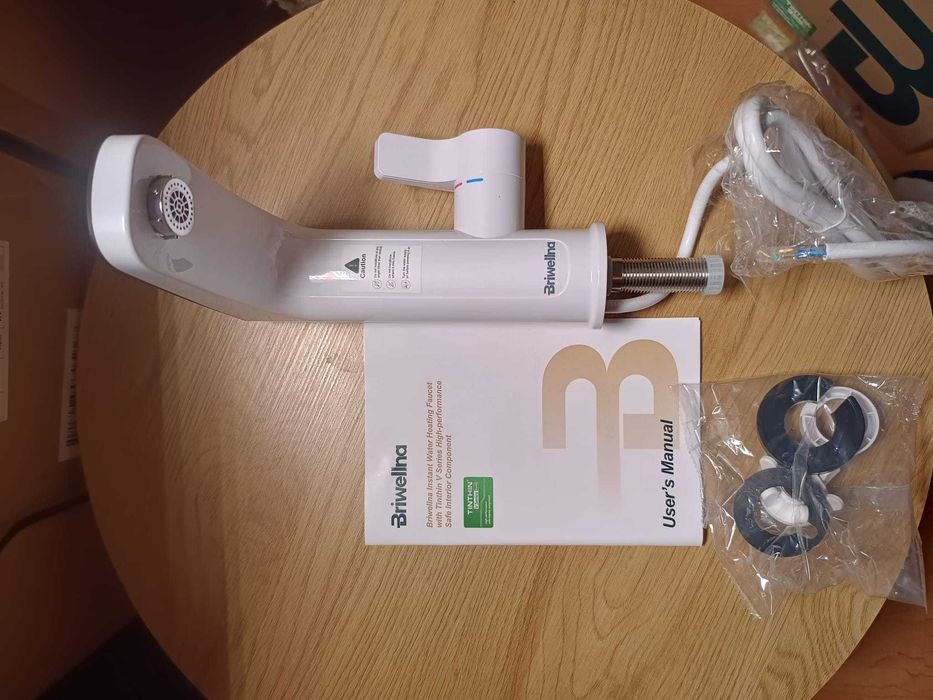 Robinet instant de apa electric, 3200W, alb, 220V, Briwellna