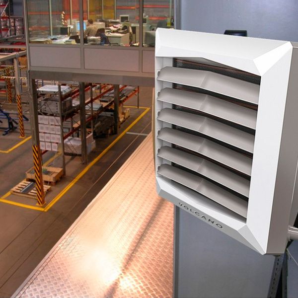 Тепловентилятор водяной. Воздушно-отопительный агрегат New Volcano VR