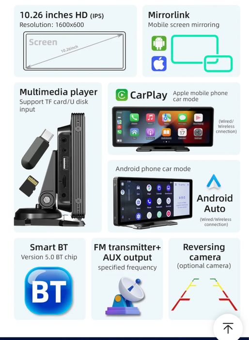 Display Apple CarPlay 10.9” nou + montaj Cluj Napoca